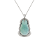 18KG Grade A Icy Light Green Jadeite Diamond Pendant