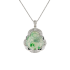 18KG Grade A Icy Light Green Jadeite Diamond Pendant