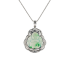 18KG Grade A Icy Light Green Jadeite Diamond Pendant