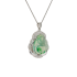 18KG Grade A Icy Light Green Jadeite Diamond Pendant