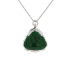 18KG Grade A Icy Green Jadeite Diamond Pendant