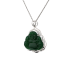 18KG Grade A Icy Green Jadeite Diamond Pendant