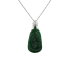 18KG Grade A Icy Green Jadeite Diamond Pendant