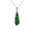 18KG Grade A Icy Green Jadeite Diamond Pendant