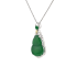 18KG Grade A Icy Green Jadeite Diamond Pendant