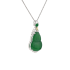 18KG Grade A Icy Green Jadeite Diamond Pendant