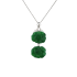 18KG Grade A Icy Green Jadeite Diamond Pendant