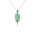 18KG Grade A Icy Green Jadeite Diamond Pendant