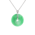 18KG Grade A Green Jadeite Diamond Pendant