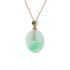 18KG Grade A White & Green Jadeite Diamond Pendant