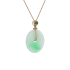 18KG Grade A White & Green Jadeite Diamond Pendant