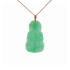 18KG Grade A Icy Green Jadeite Diamond Pendant