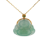 18KG Grade A Icy Green Jadeite Diamond Pendant