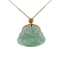 18KG Grade A Icy Green Jadeite Diamond Pendant