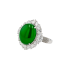 18KG Grade A Icy Imperial Vivid Green Jadeite Diamond Ring