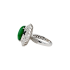 18KG Grade A Icy Imperial Vivid Green Jadeite Diamond Ring