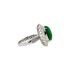 18KG Grade A Icy Imperial Vivid Green Jadeite Diamond Ring