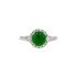 18KG Grade A Icy Imperial Vivid Green Jadeite Diamond Ring