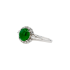 18KG Grade A Icy Imperial Vivid Green Jadeite Diamond Ring