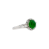 18KG Grade A Icy Imperial Vivid Green Jadeite Diamond Ring