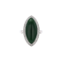 18KG Grade A Icy Green Jadeite Diamond Ring