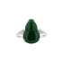 18KG Grade A Icy Green Jadeite Diamond Ring