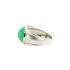 18KG Grade A Icy Green Jadeite Diamond Ring