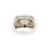 18KG Grade A Icy Green Jadeite Diamond Ring