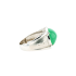 18KG Grade A Icy Green Jadeite Diamond Ring