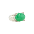 18KG Grade A Icy Green Jadeite Diamond Ring