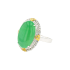 18KG Grade A Icy Green Jadeite Diamond Ring