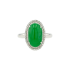 18KG Grade A Vivid Green Jadeite Diamond Ring