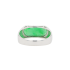 18KG Grade A Green Jadeite Diamond Ring