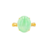 18KG Grade A Green Jadeite Diamond Ring