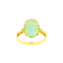 18KG Grade A Green Jadeite Diamond Ring