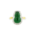 18KG Grade A Icy Green Jadeite Diamond Ring