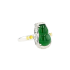 18KG Grade A Icy Green Jadeite Diamond Ring