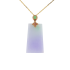 18KG Grade A Purple Jadeite Diamond Pendant