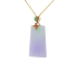 18KG Grade A Purple Jadeite Diamond Pendant