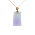 18KG Grade A Purple Jadeite Diamond Pendant