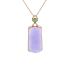 18KG Grade A Purple Jadeite Diamond Pendant