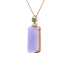 18KG Grade A Purple Jadeite Diamond Pendant