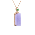 18KG Grade A Purple Jadeite Diamond Pendant