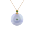 18KG Grade A Purple Jadeite Diamond Pendant