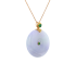 18KG Grade A Purple Jadeite Diamond Pendant