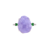 18KG Grade A Icy Purple Jadeite Diamond Ring