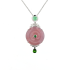 18KG Grade A Icy Pink Jadeite Diamond Pendant