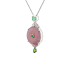 18KG Grade A Icy Pink Jadeite Diamond Pendant