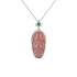 18KG Grade A Icy Pink Jadeite Diamond Pendant