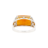 18KG Grade A Orange Jadeite Diamond Ring